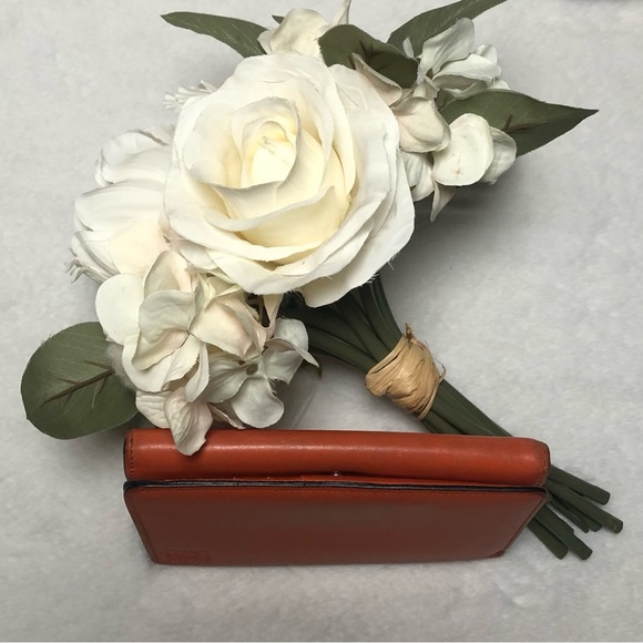 Loewe Orange Leather Bi-Fold Vertical Wallet,Size approx-5.5”x 3.75” - Picture 8 of 15